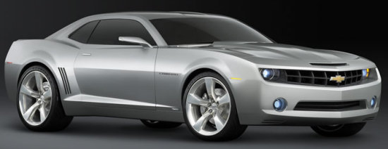 side view of the chevy camaro concept car